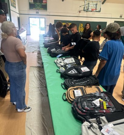 Stratford students get a close look at donated backpacks